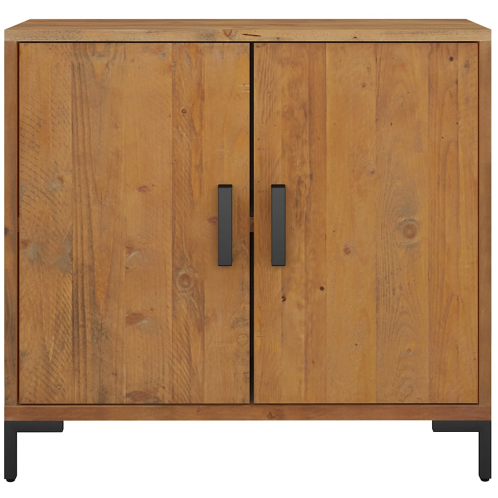 vidaXL 2 Door Brown Solid Pine Wood Sideboard Image 3