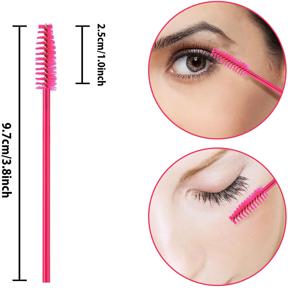ATEK Hot Pink Disposable Mascara Wand 50 Pack Image 2