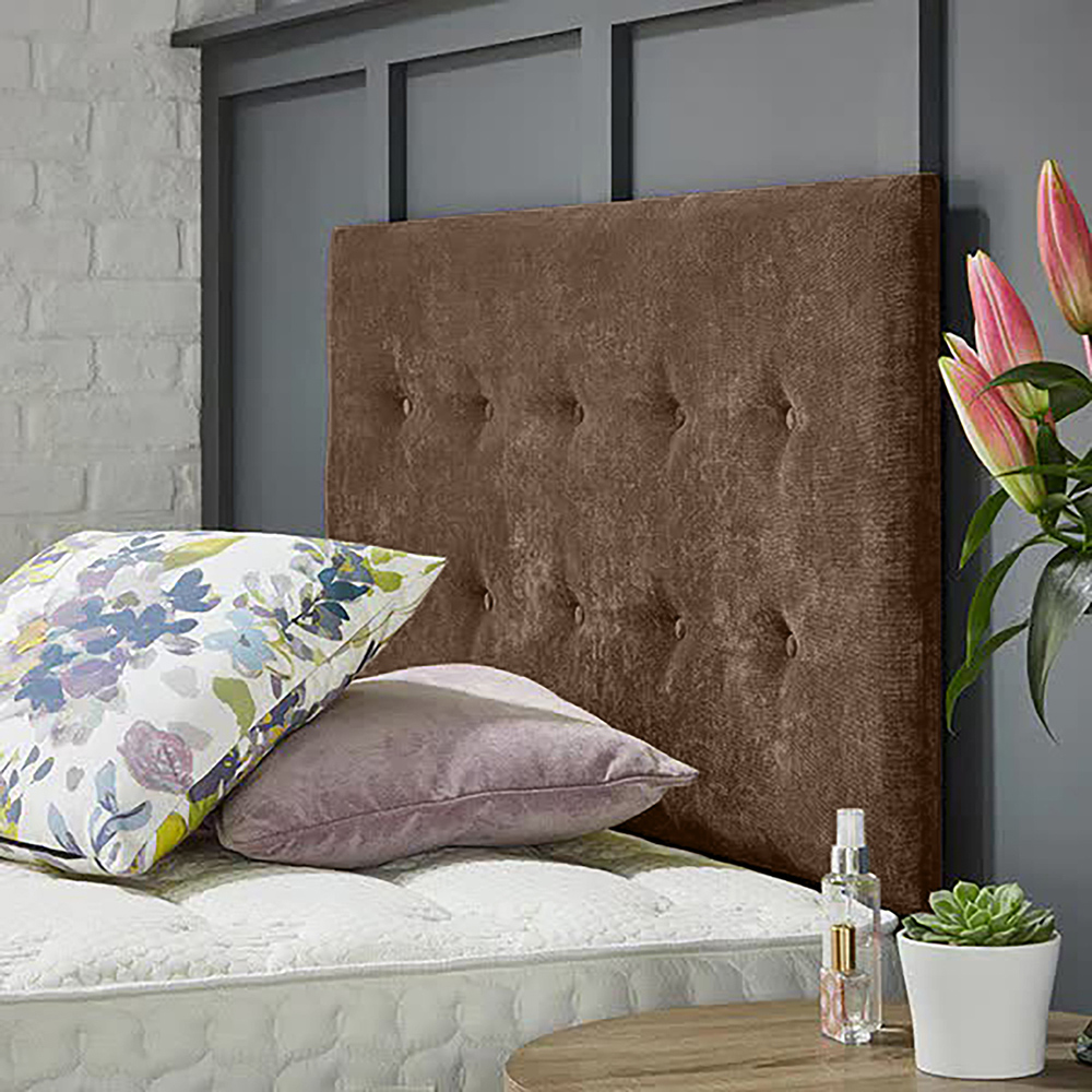 Eleganza Home Chessing Super King Size Mink Naples Strutted Headboard Image 2