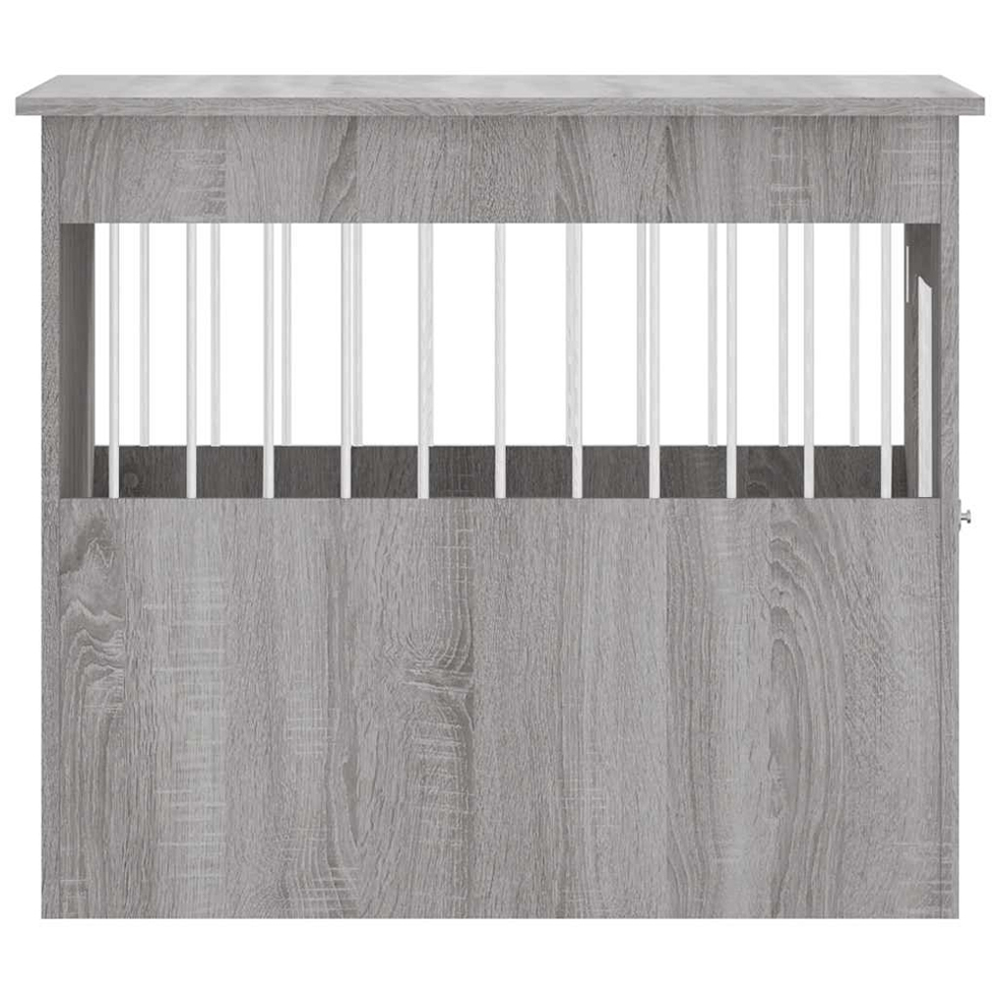 vidaXL Grey Sonoma Engineered Wood Dog Crate Furniture 68 x 55 x 80cm Image 8