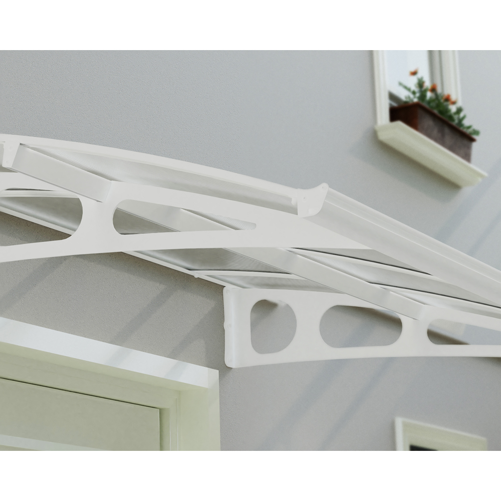 Palram Canopia Bordeaux 4460 White Mist Door Canopy 4.5 x 1.4m Image 3