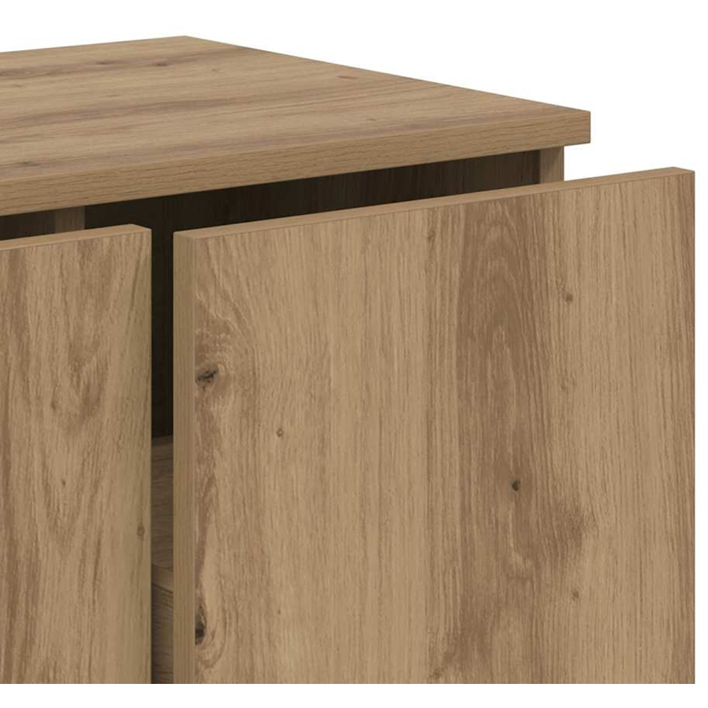 vidaXL 3 Drawer Artisan Oak Small TV Cabinet Image 8
