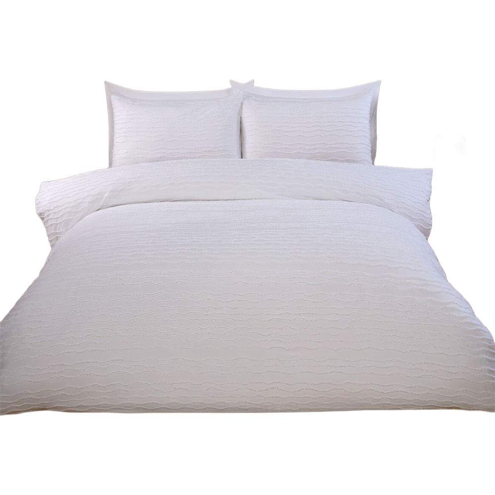 Marina Tufted Duvet Set - White / Superking Image 2