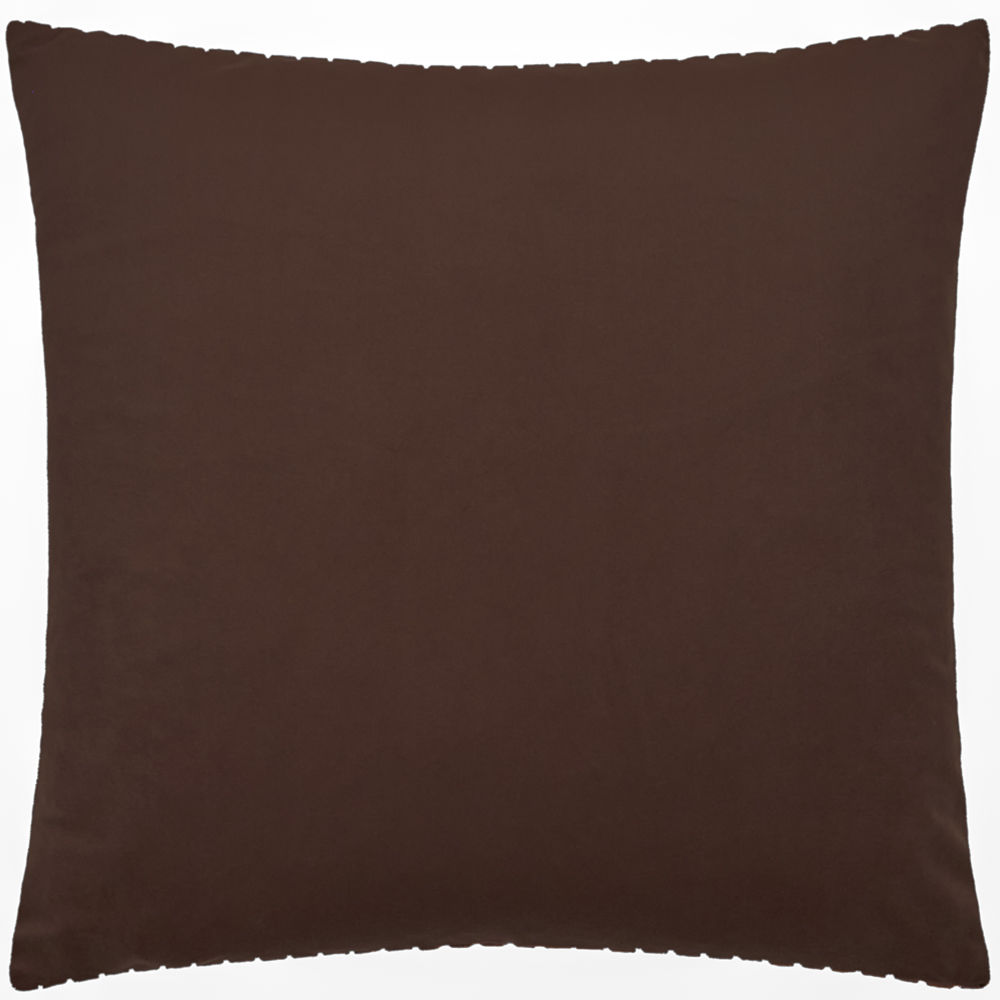 Paoletti Savoy Stripe Chocolate Velvet Cushion 50 x 50cm Image 2