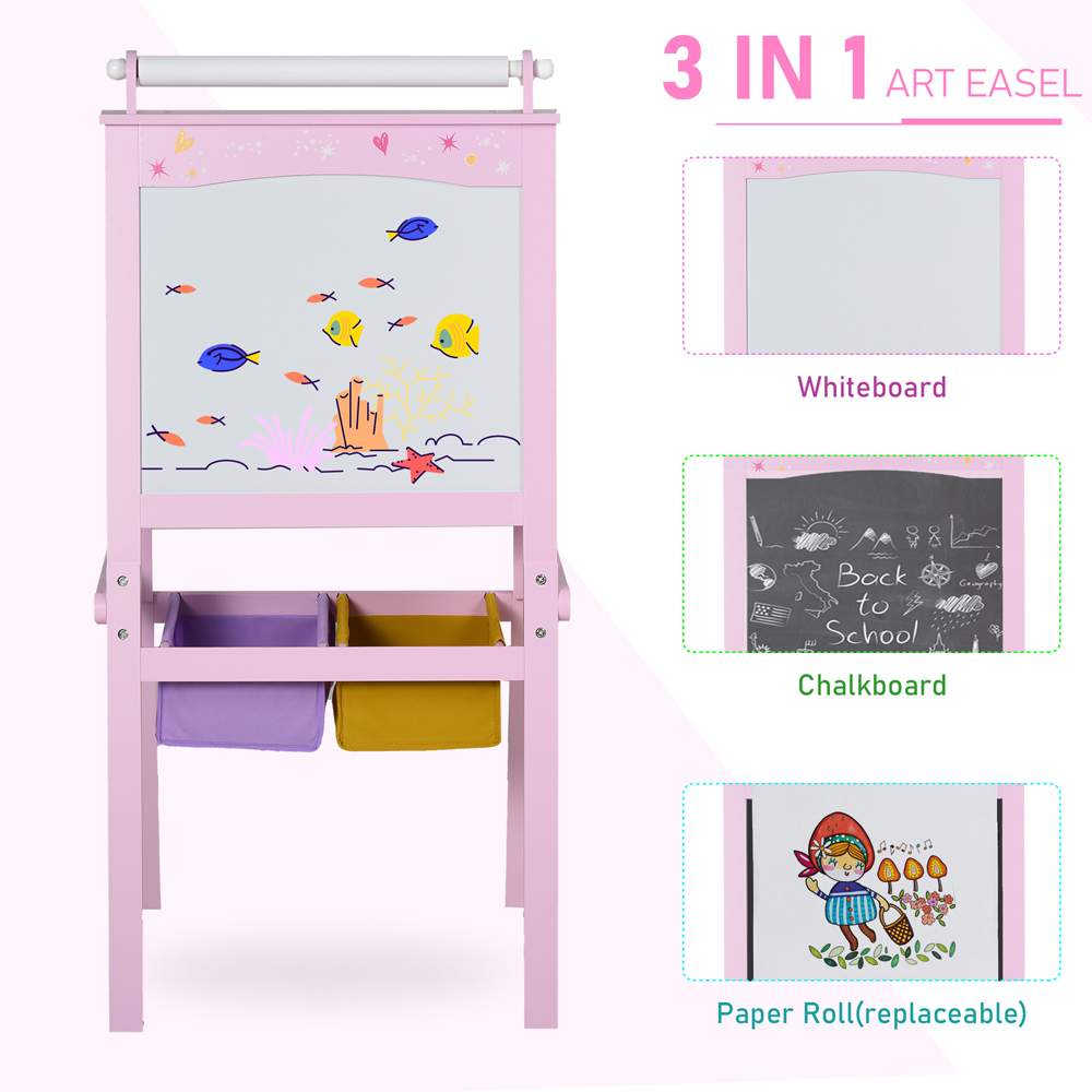 Tommy Toys Kids Wooden Art Easel with Paper Roll Image 6