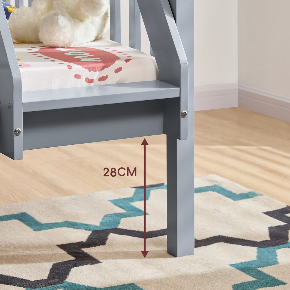 VIDA DESIGNS Milan Grey Triple Sleeper Bunk Bed with Foam Mattress Image 8
