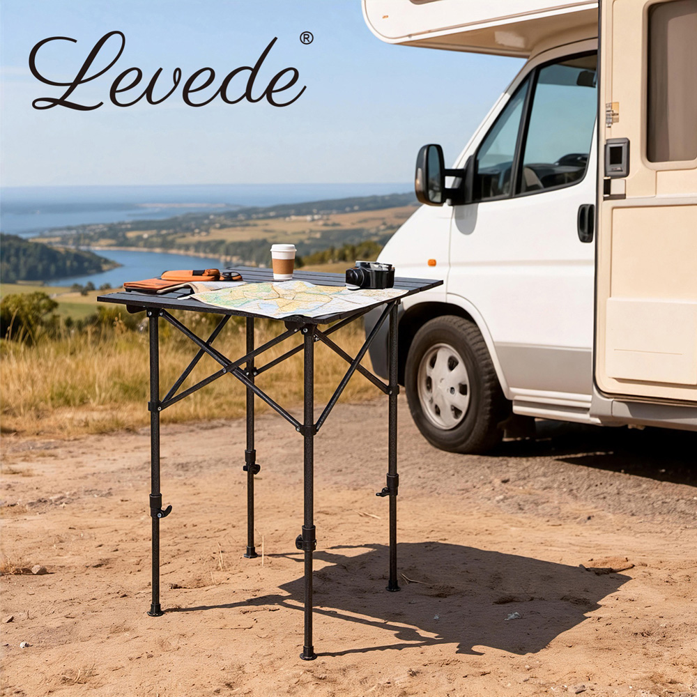 Levede Aluminium Foldable Camping Table 52cm Image 8