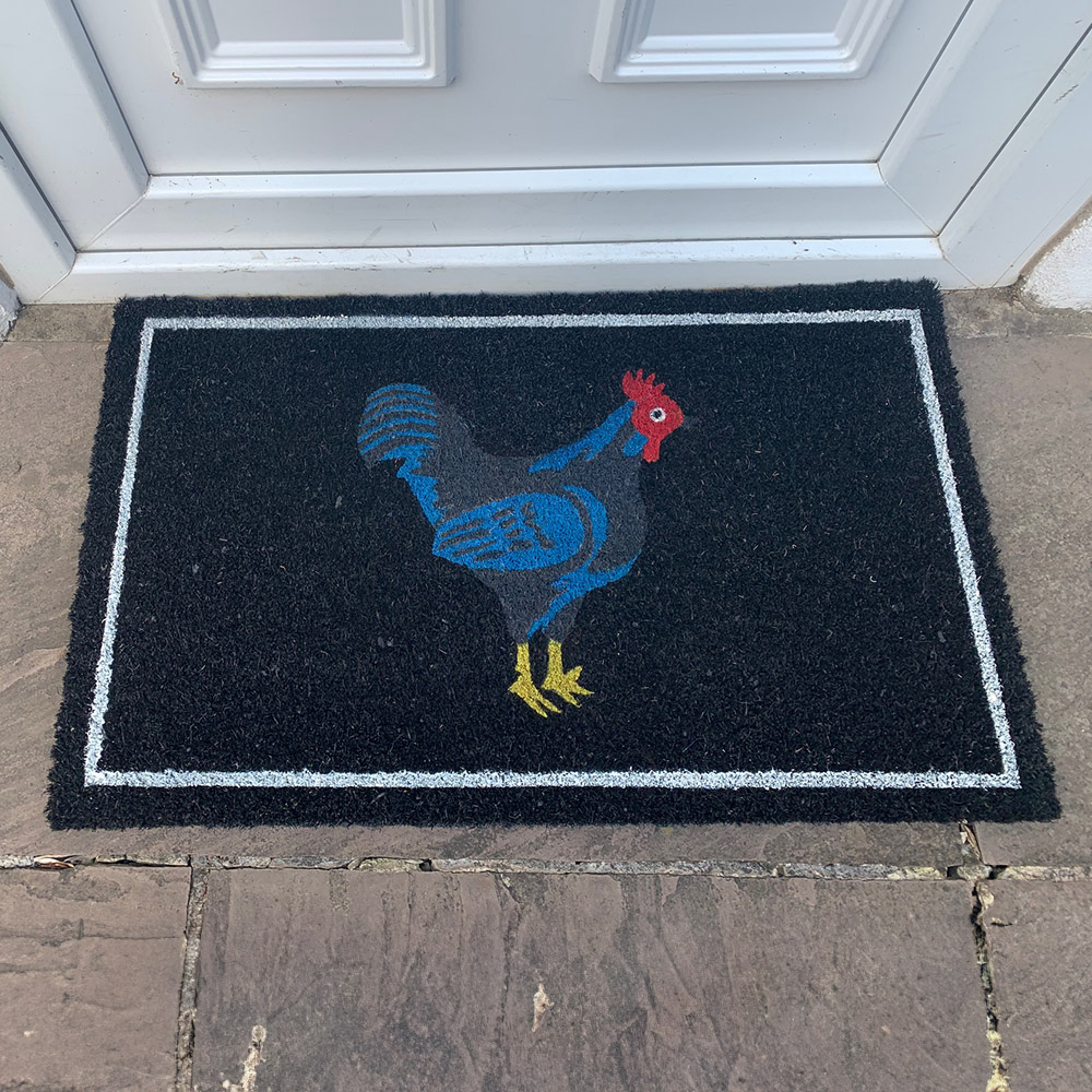 Arboria Garden Decor Cockerel Coir Door Mat 45 x 75cm Image 2