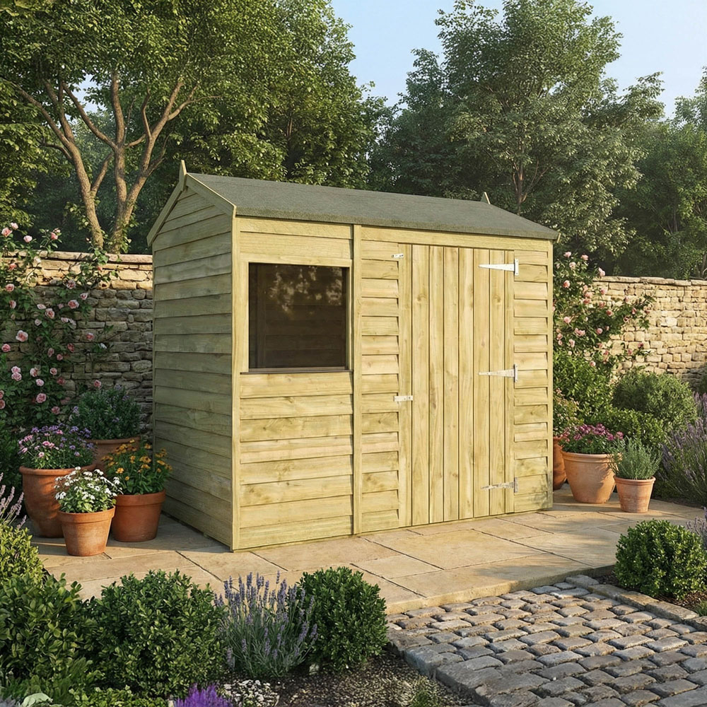 Mercia 4 x 6ft Overlap Reverse Apex Shed Image 2