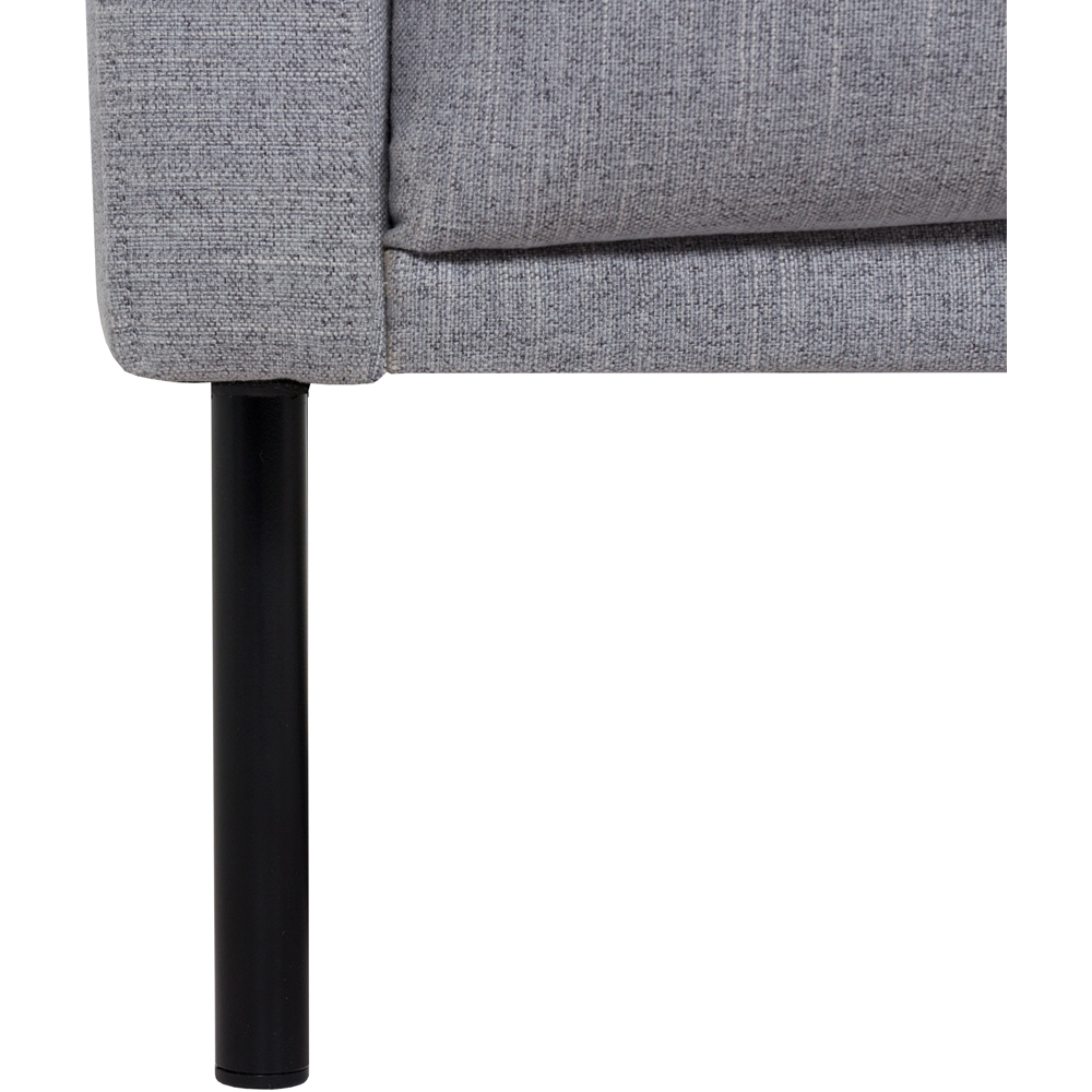 Florence Larvik 2.5 Seater Grey Sofa with Black Legs Image 7