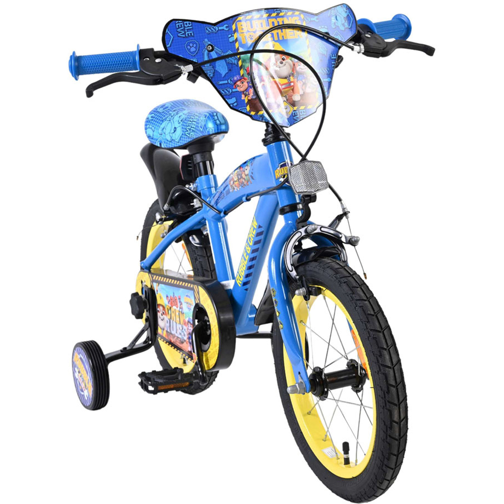 Volare Rubble and Crew Kids 14 inch Multicolour Bike with Stabilisers Image 2
