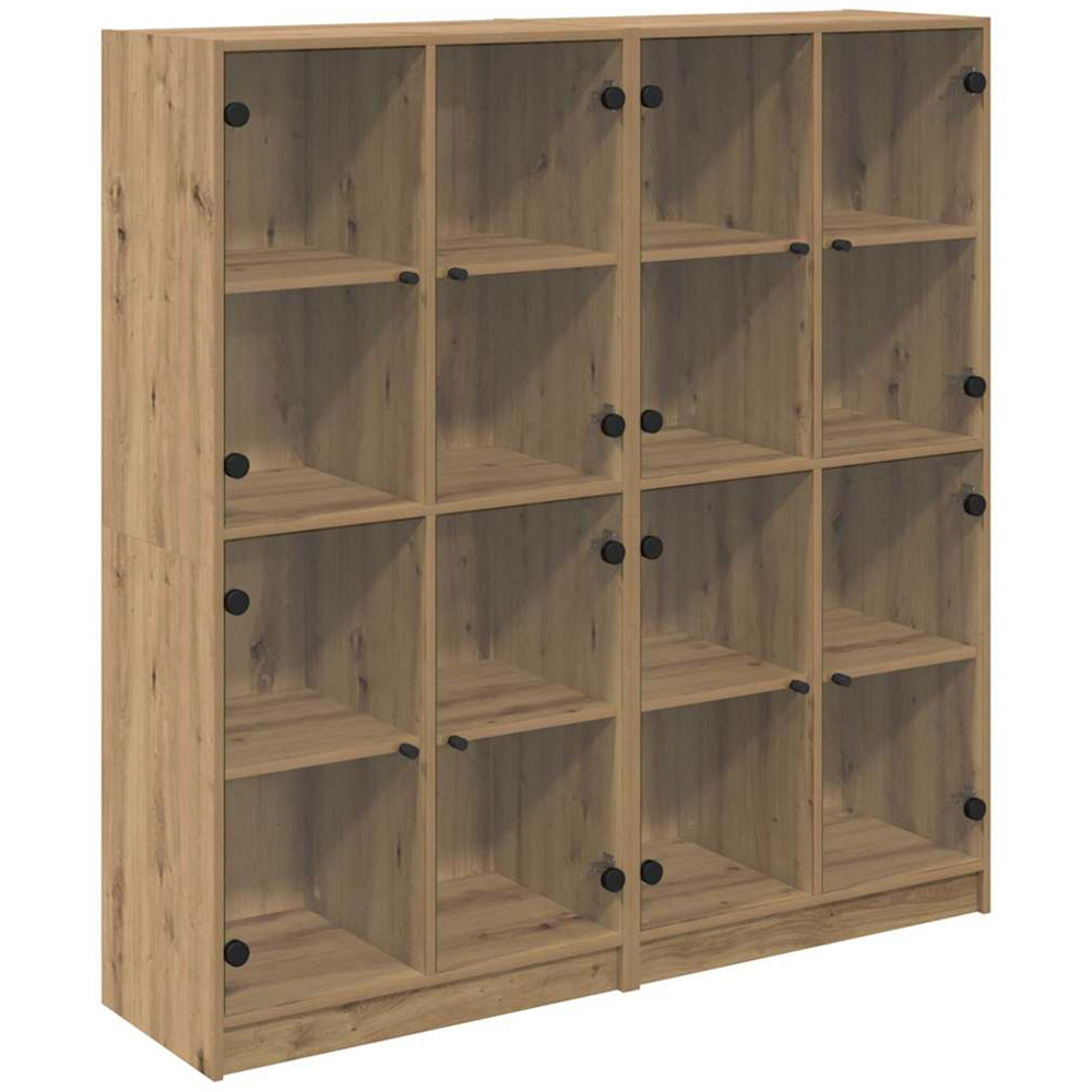 vidaXL 8 Glass Door Artisan Oak Sideboard Image 2