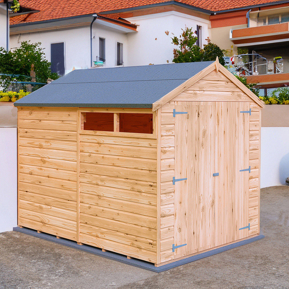 Shire GB Langley 8 x 6ft Shiplap Double Door Garden Shed Image 6
