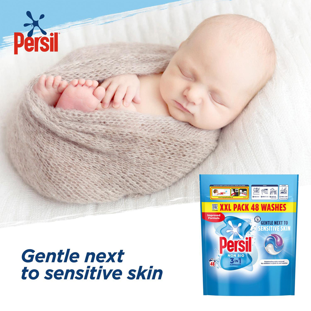 Persil 3 in 1 Non-Bio Washing Capsules 48 Washes 1012.8g 6 Pack Image 8