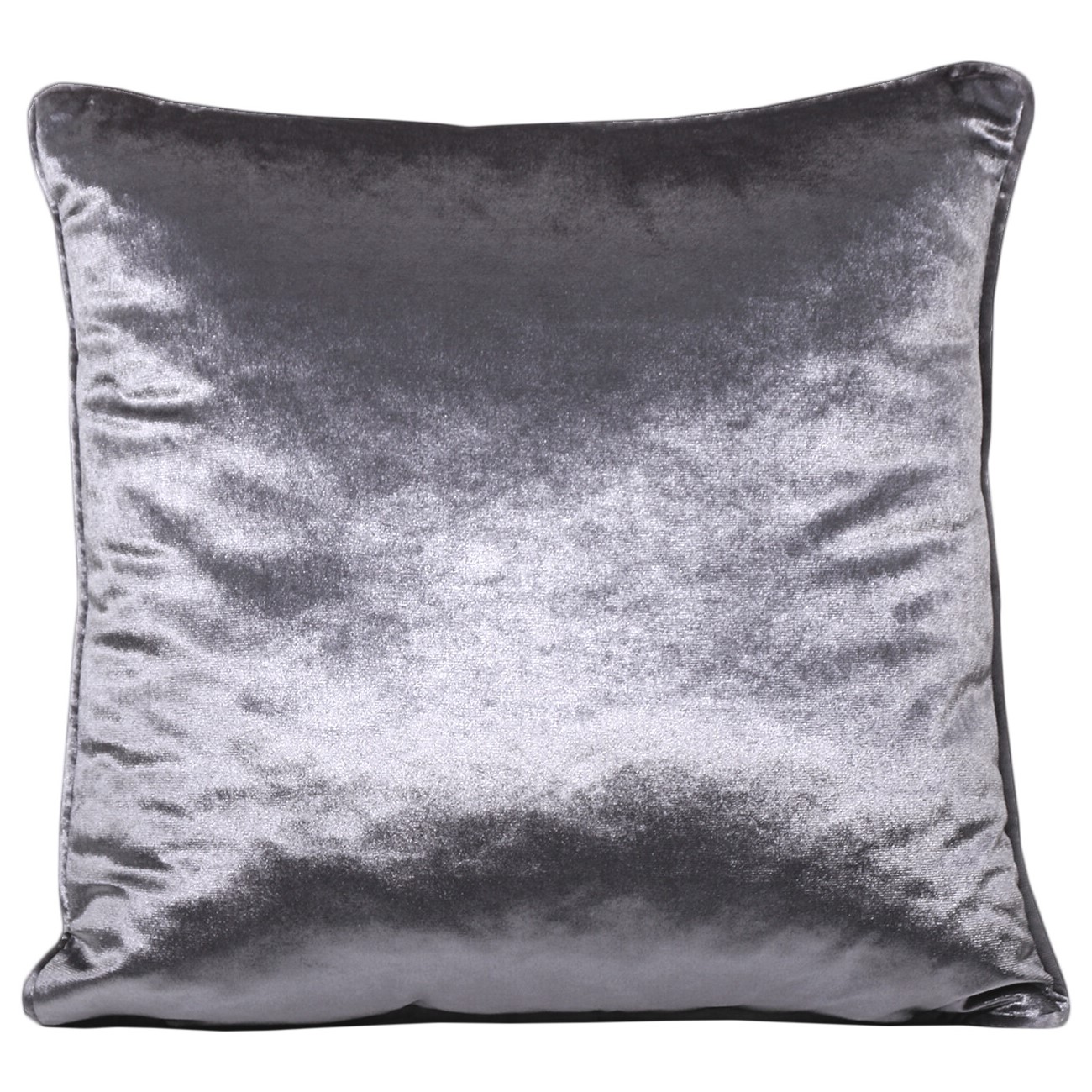 Belvedere Velvet Piped Cushion - Charcoal Image