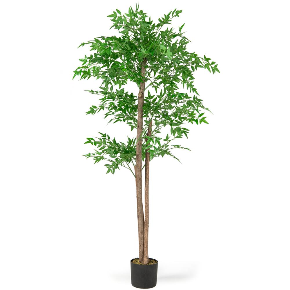 Costway Bamboo Tree Artificial Plant In Pot 4.9ft Image 1
