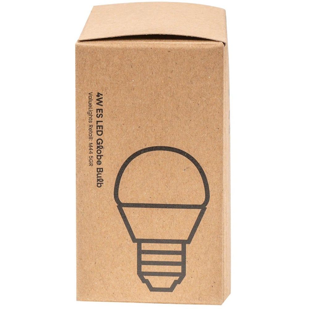 ValueLights 5 Pack E27 LED 4W 2700K Warm White Globe Light Bulbs Image 4
