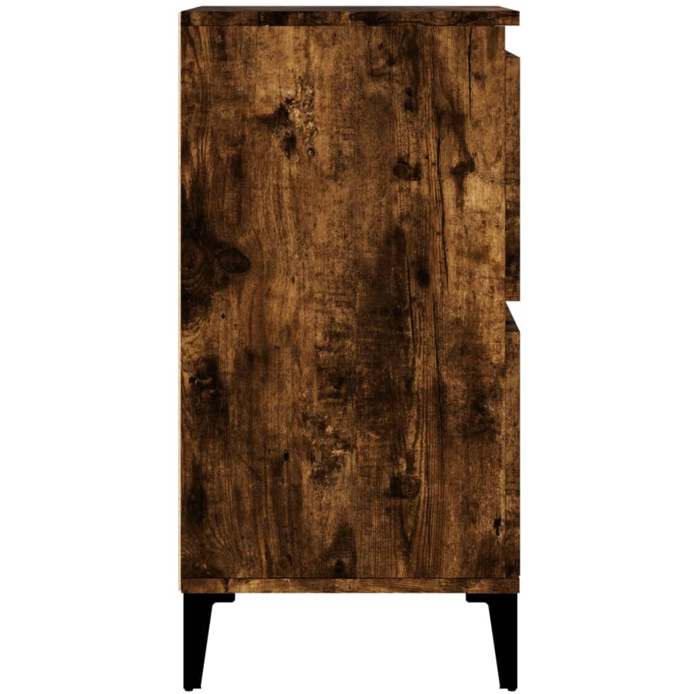 vidaXL 2 Door Smoked Oak Sideboard Set of 2 Image 9