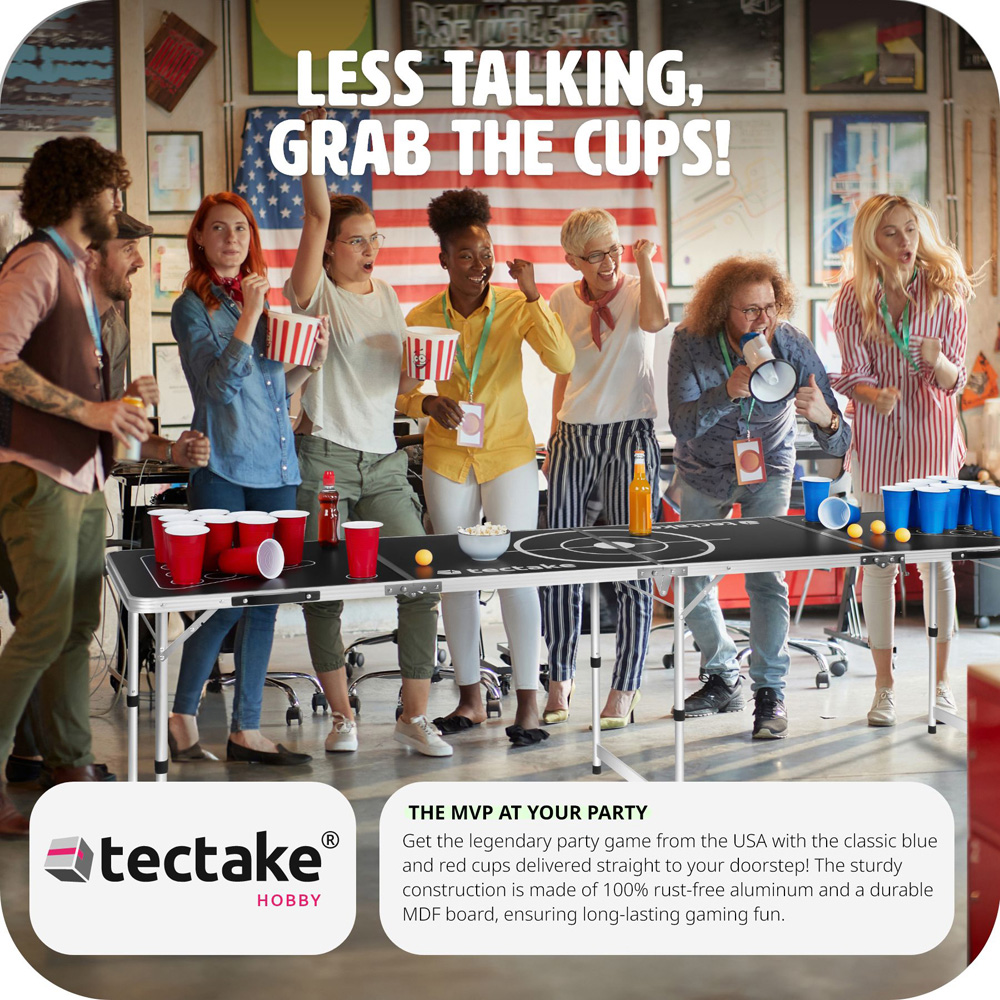 tectake Adjustable and Foldable Beer Pong Table Image 7