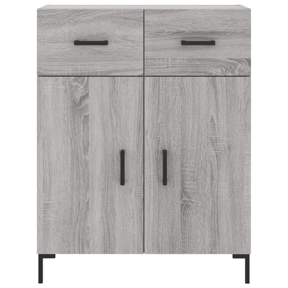 vidaXL 4 Door 2 Drawer Grey Sonoma Highboard Image 8