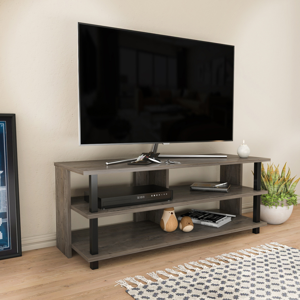 Decorotika Pueblo 4 Shelf Black Wenge TV Stand for 55 inch TV Image 5