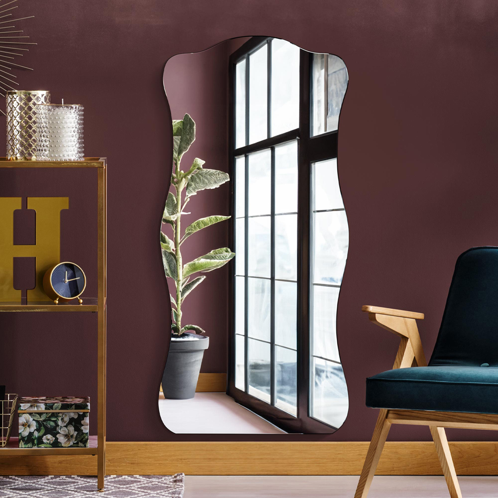MirrorOutlet The Laniatus Wavy Rippled Wall Mirror 180 x 85cm Image 5