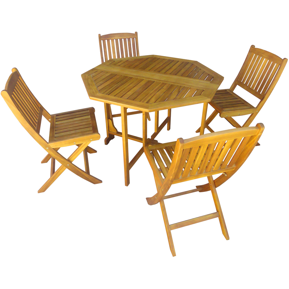 Garden Gear 4 Seater Acacia Dining Set Image 3