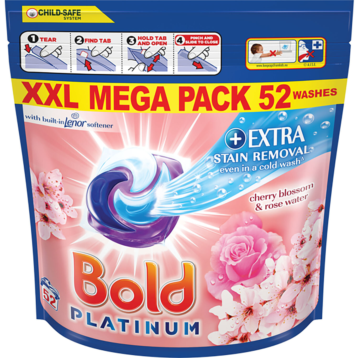 Bold All In 1 Laundry Pods - 52 / Cherry Blossom and Rose Water Image