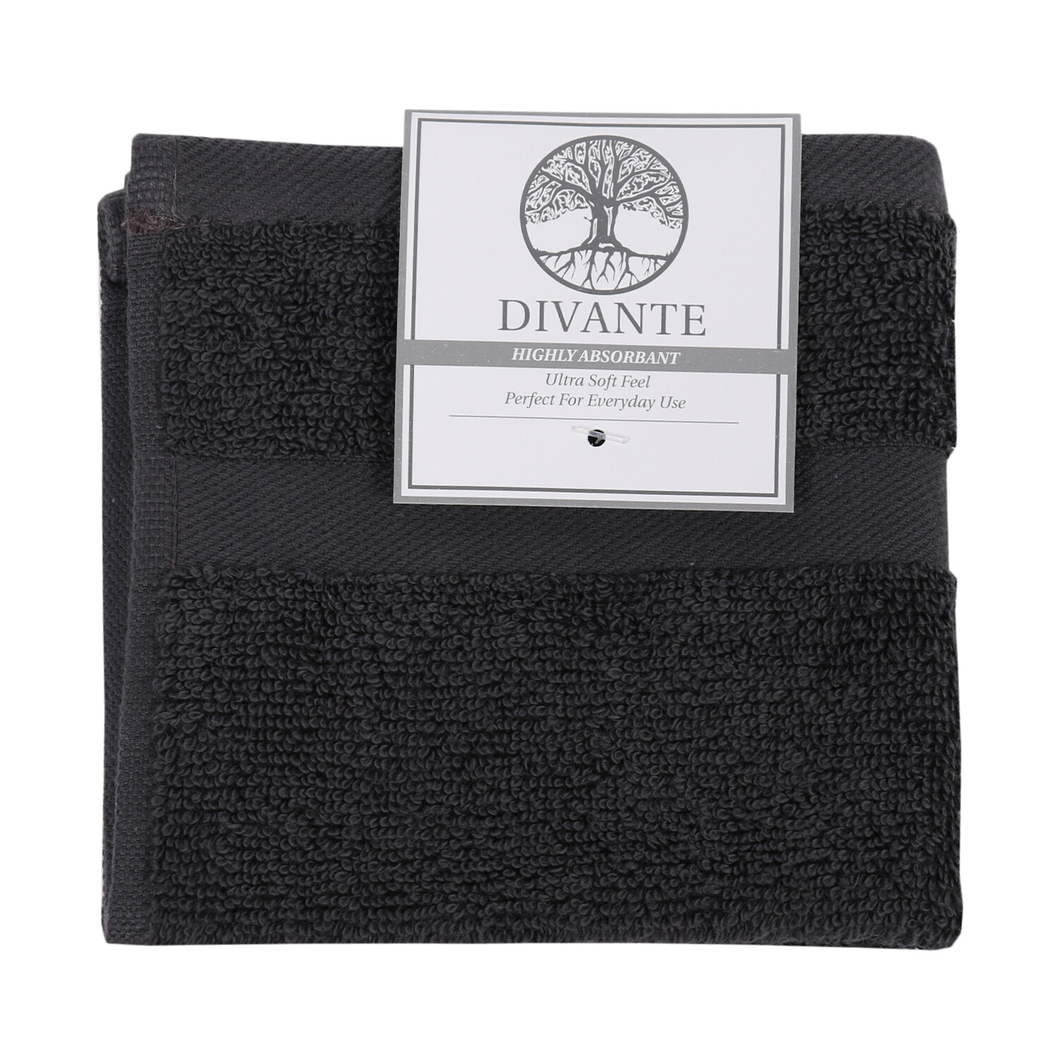 Divante Flannel Face Cloth - Dark Grey Image 2