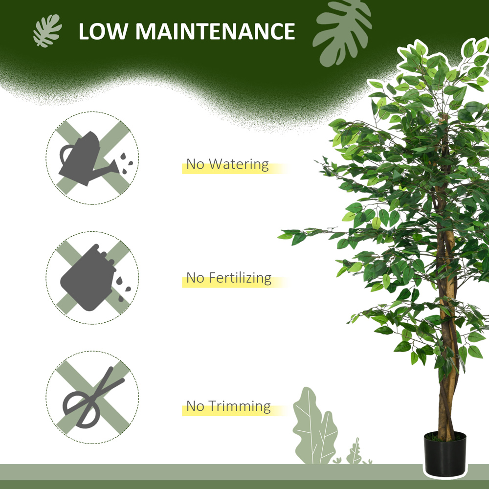 Portland Artificial Ficus Tree in Pot 150cm Image 8