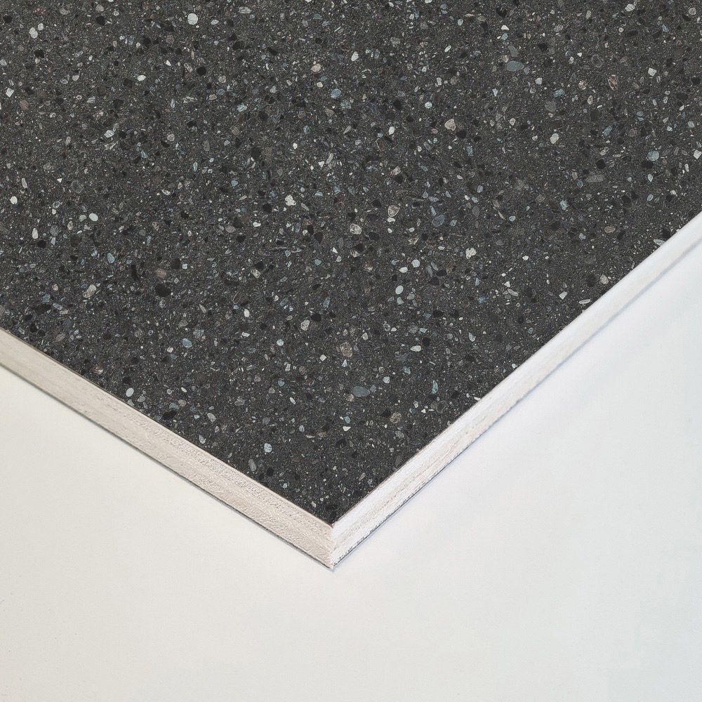 Wetwall Mermaid 2420 x 880mm Terrazzo Noir Tongue and Groove Plywood Shower Wall Panel Image 3