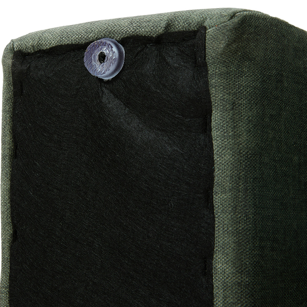 Living and Home Green Textured Velveteen Arch-Shaped Bench Image 5