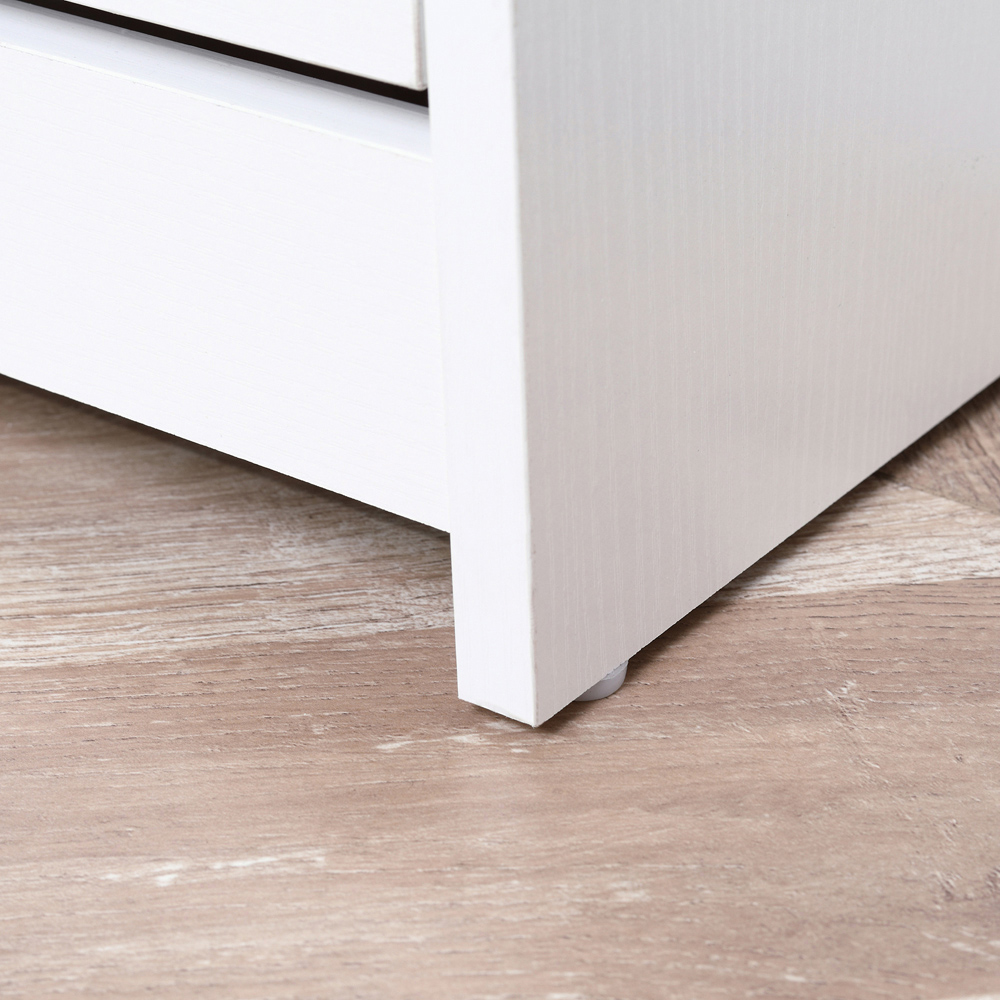 Portland 3 Drawer White Shoe Cabinet Image 3