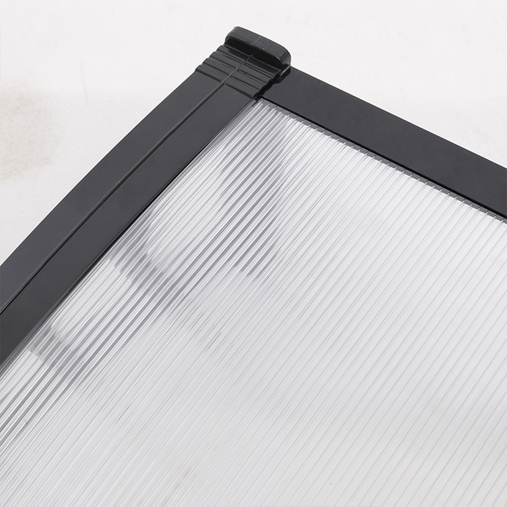 Living and Home Black Awning Canopy with Brackets 1.2m Image 3