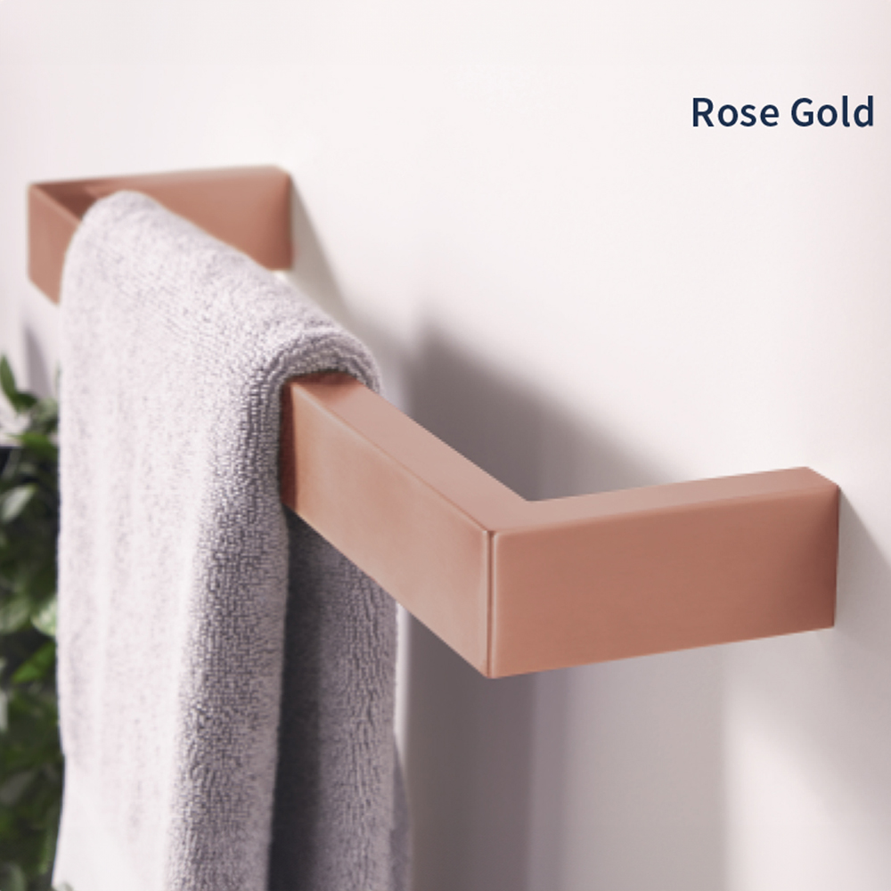 Towelrads Elcot Close Ended Square Rose Gold Towel Radiator 450 x 40mm 17W Image 2