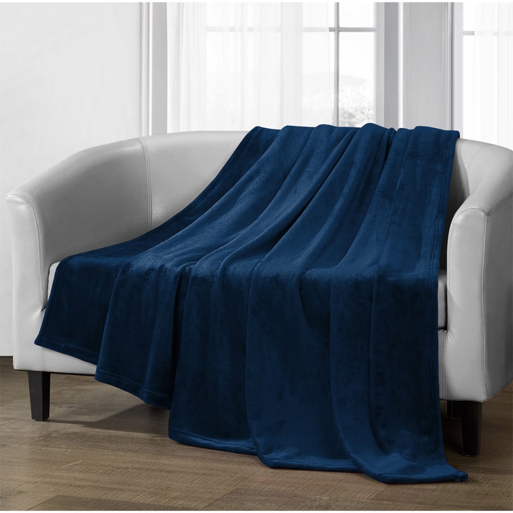 Velosso Navy Mink Throw 150 x 200cm Image 2