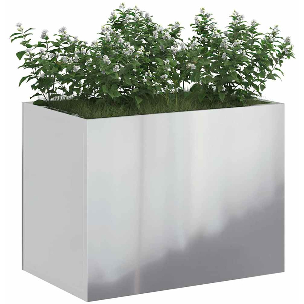 vidaXL Silver Galvanised Steel Garden Decor 40 x 50 x 32cm Image 3