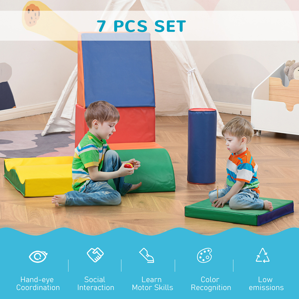 Tommy Toys Kids 7 Piece Soft Puzzle Blocks Play Set Image 5