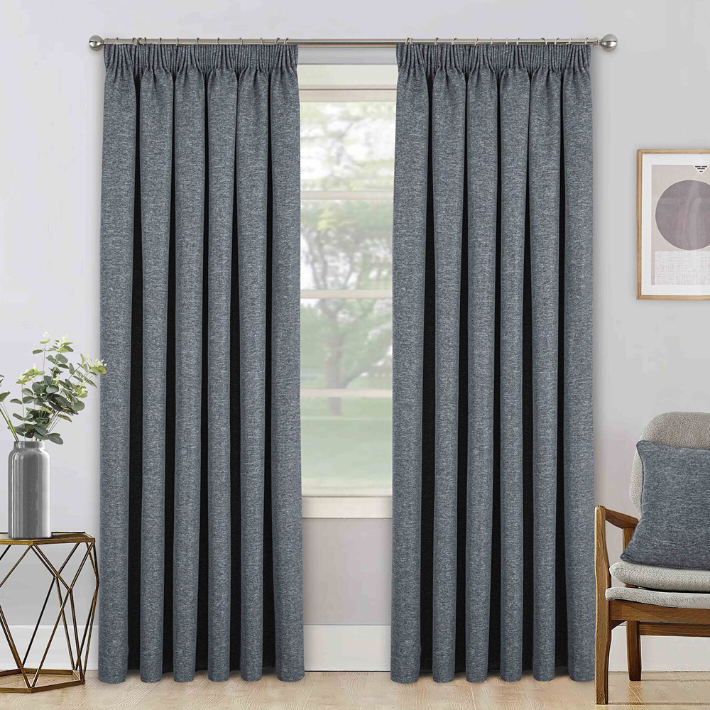 Divante Dusk Blackout Thermal Curtains - Charcoal / 183cm / 168cm Image 2