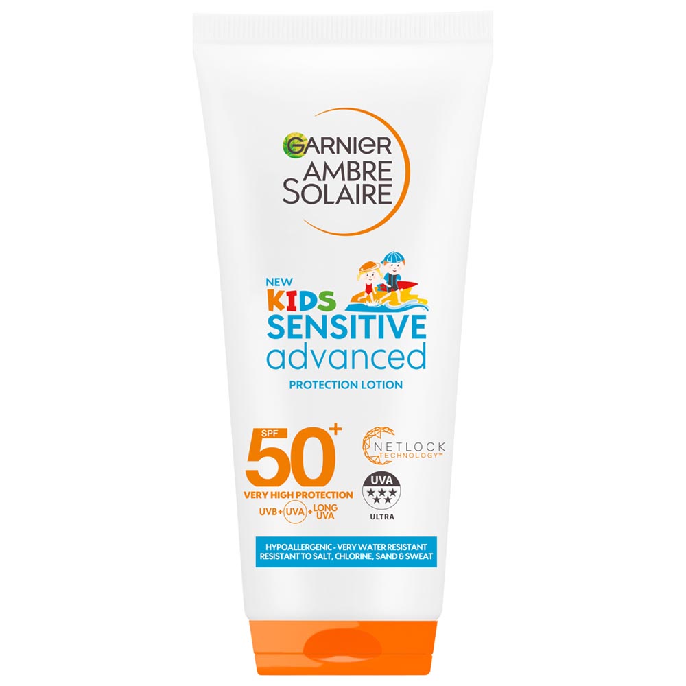 Garnier Ambre Solaire Sensitive Advanced Kids Sun Cream SPF50+ 200ml Image 1