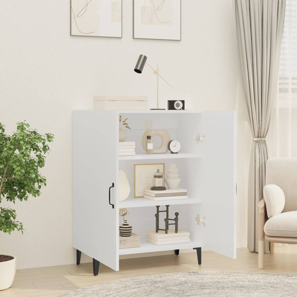 vidaXL 2 Door White Sideboard Image 6