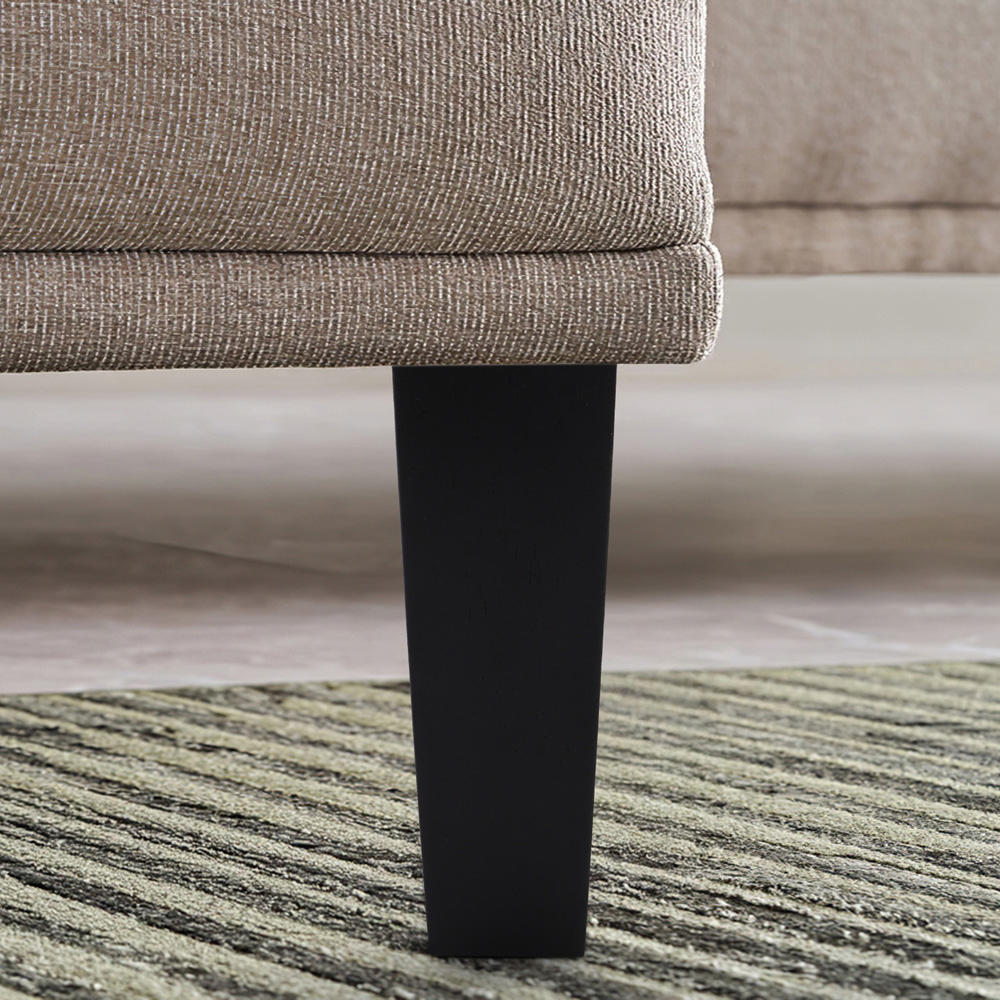 Living and Home Black Square Solid Oak Wood Furniture Leg 20cm 4 Pack Image 8