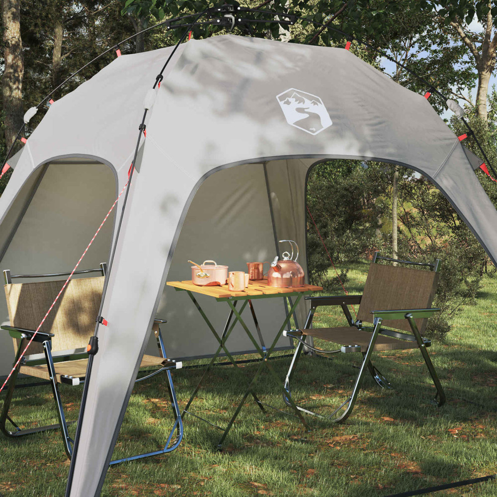 vidaXL 4 Person Instant Tent Grey Image 2