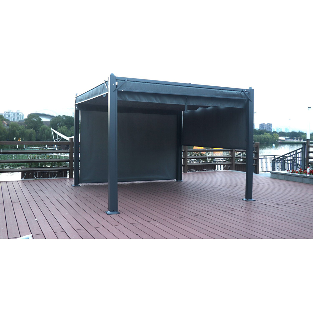 Naples Aluminum Pergola - Dark Grey / 400cm | Wilko