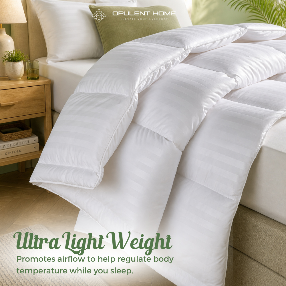 Opulent Home Single White Summer Hollowfibre Duvet 3 Tog Image 2