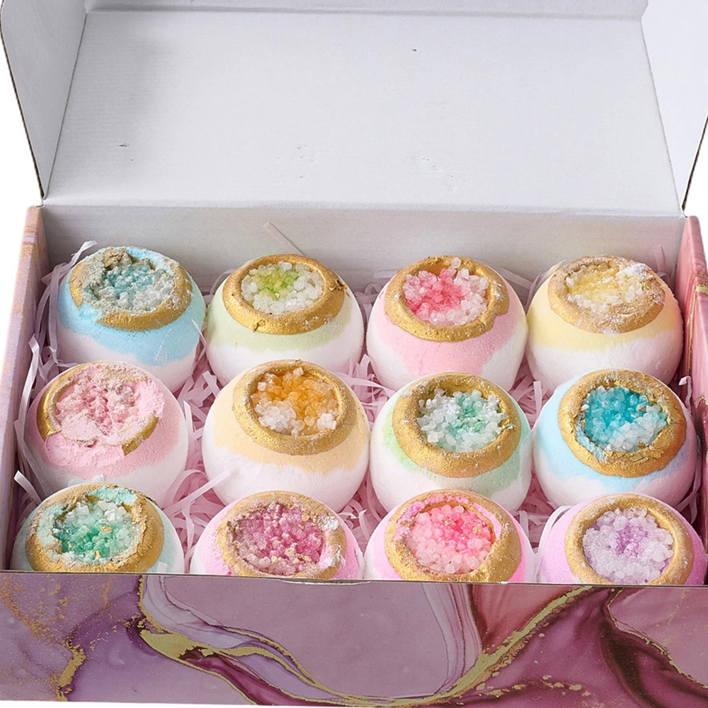 Living and Home 12 Piece Multicolour Bath Bomb Set with Different Scents Image 3