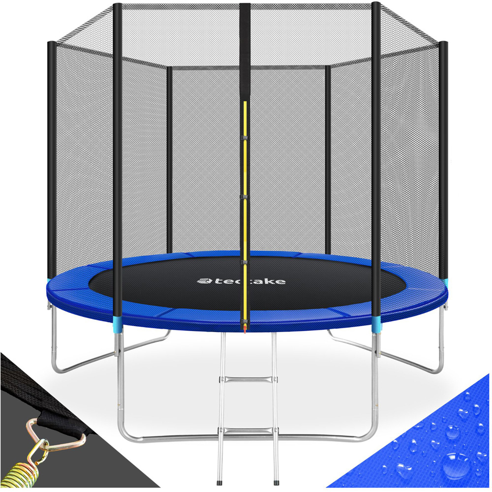 tectake Black and Blue Trampoline with Safety Net 305 x 305cm Image 2
