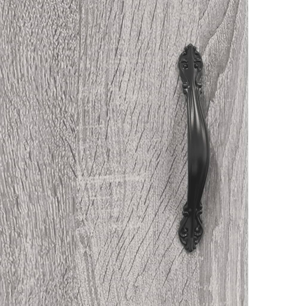 vidaXL 2 Glass Door Grey Sonoma Wall Mounted Cabinet 2 Pack Image 9