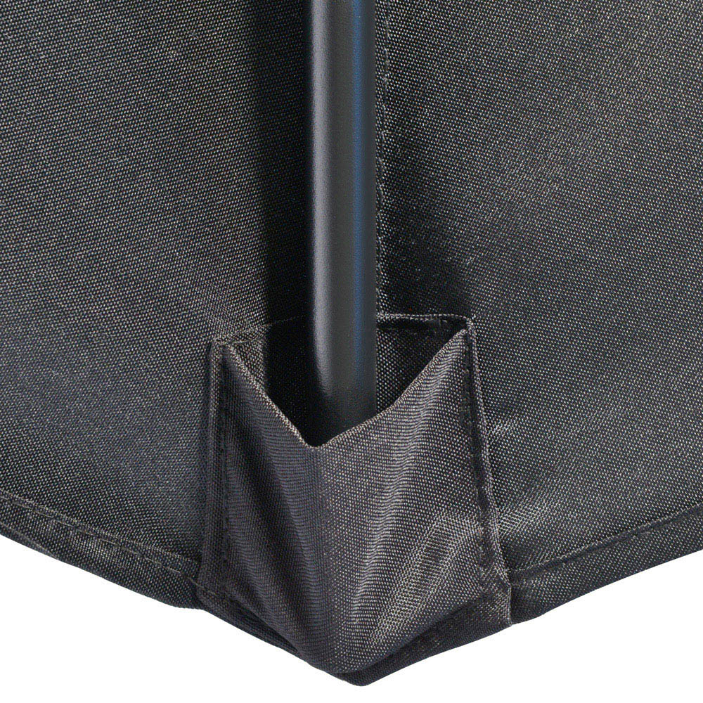 Outsunny Black Crank Handle Half Parasol 3m Image 3