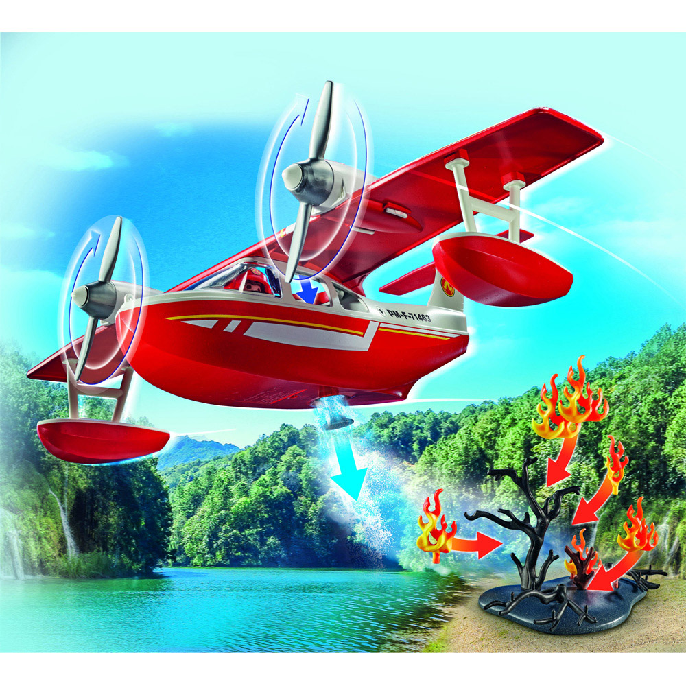 Playmobil Firefighting Seaplane Playset 34 Piece Image 6